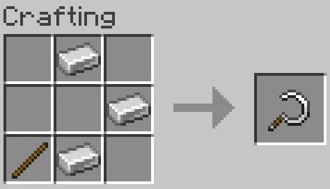 Рецепт крафта серпа из мода Weapons Expanded.