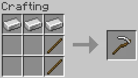 Рецепт крафта косы из мода Weapons Expanded.
