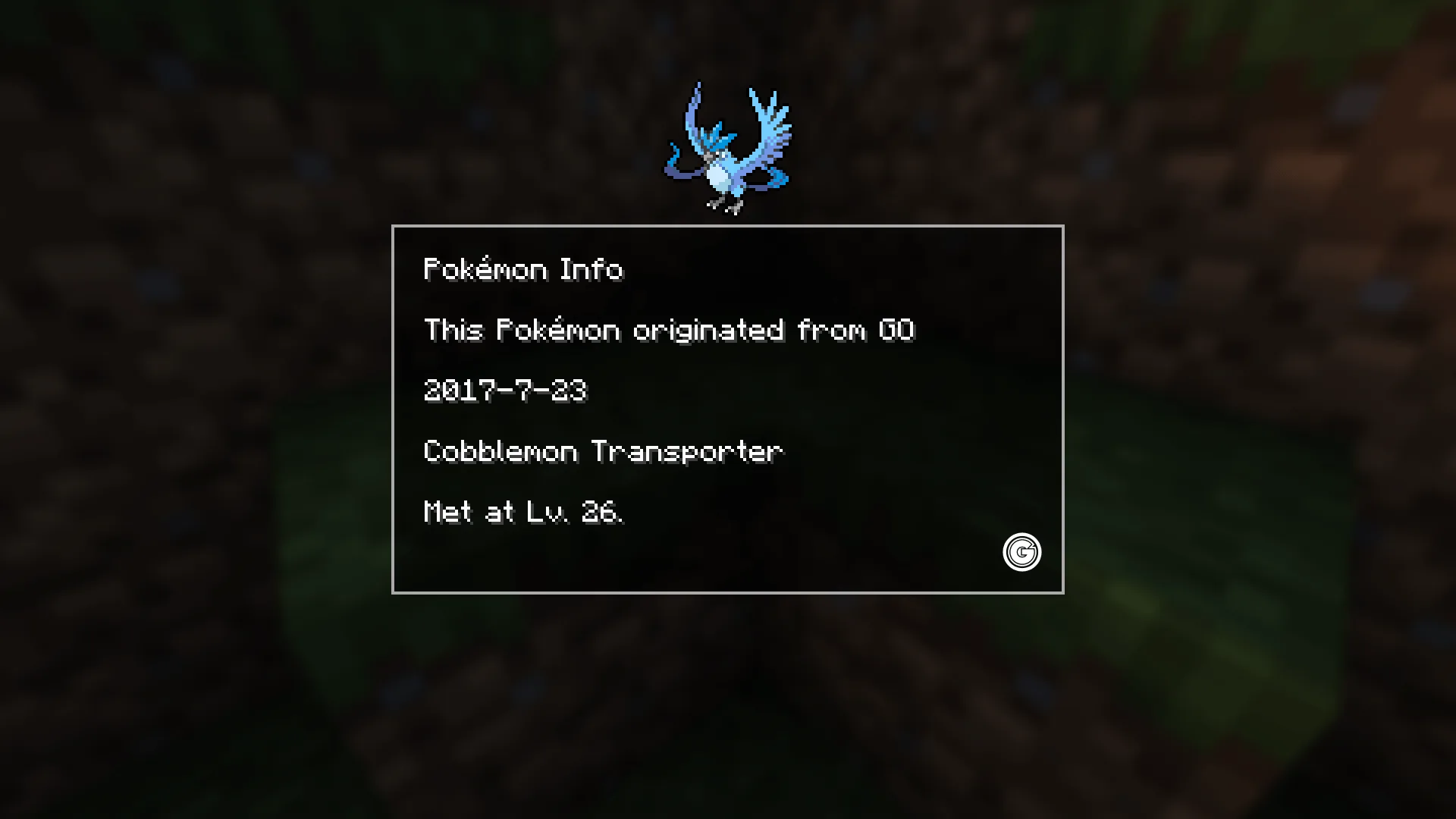 Логотип проекта Cobblemon Extra Data с надписью GO.