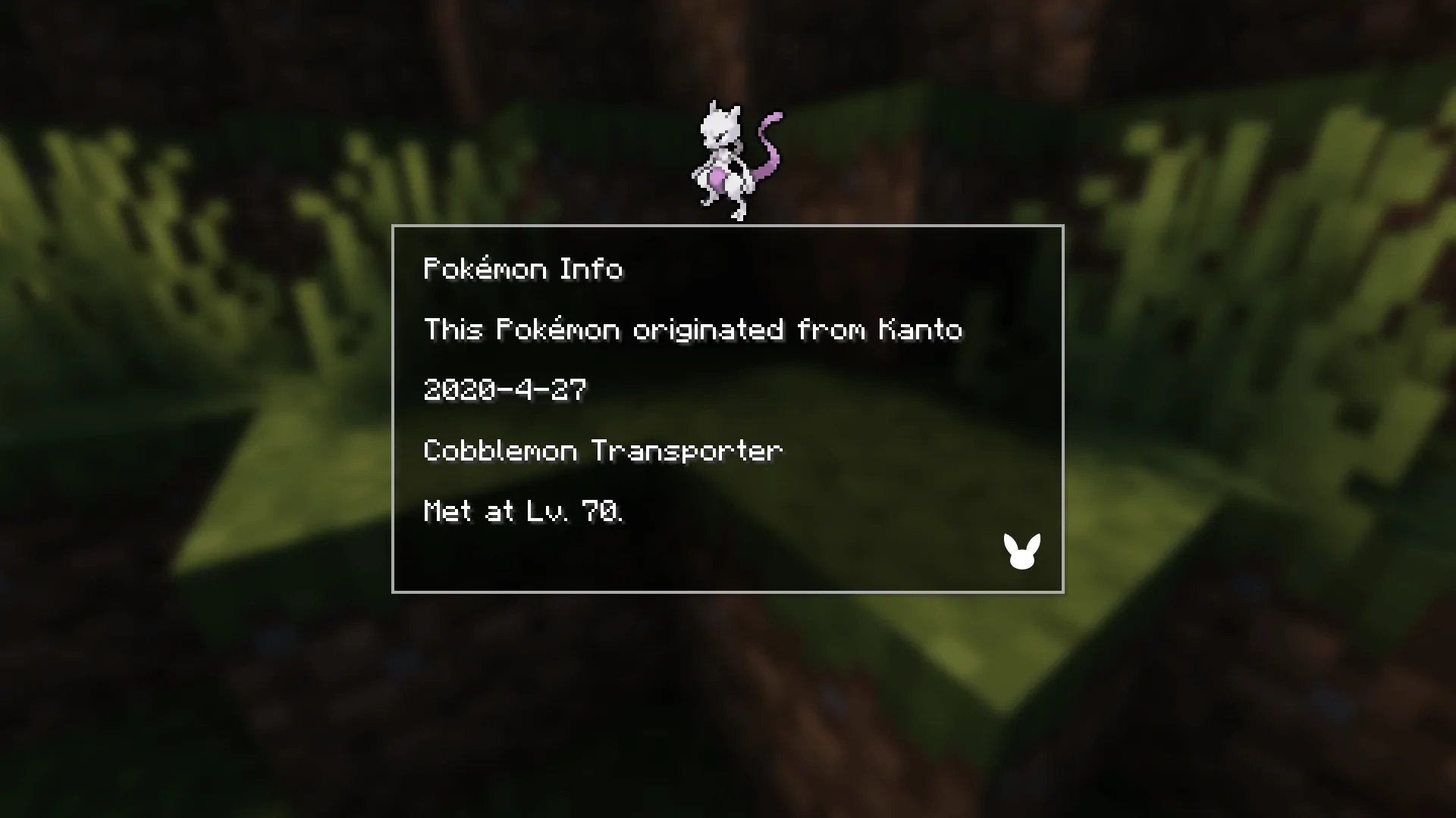 Логотип или скриншот дополнения Cobblemon Extra Data с тематикой региона Канто в стиле Let's Go.