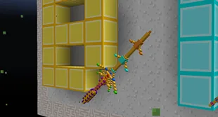 Золотой меч из ресурс-пака Better Mc Tools.