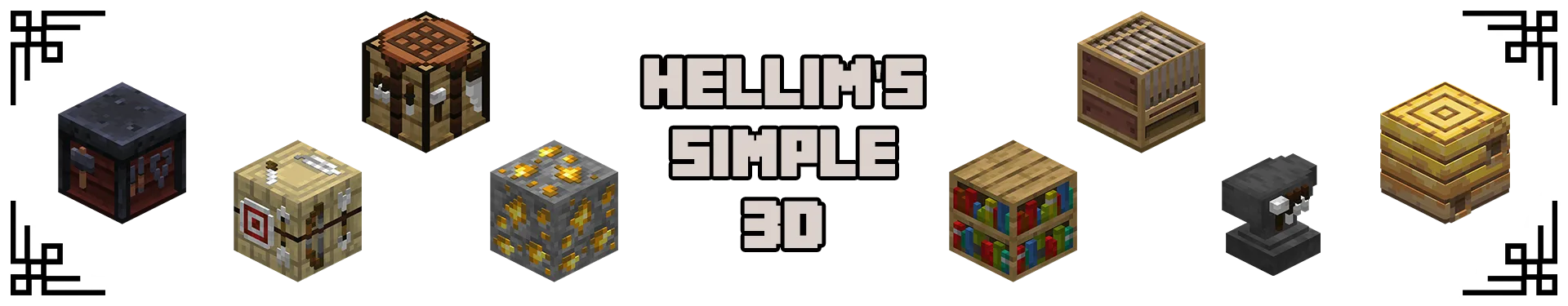 Объемные 3D-модели блоков в стиле Minecraft.