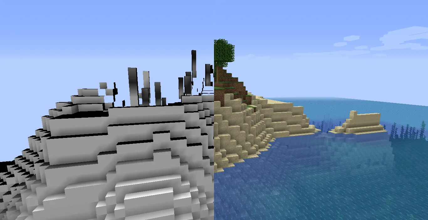 Обычный мир в ресурс-паке notexture