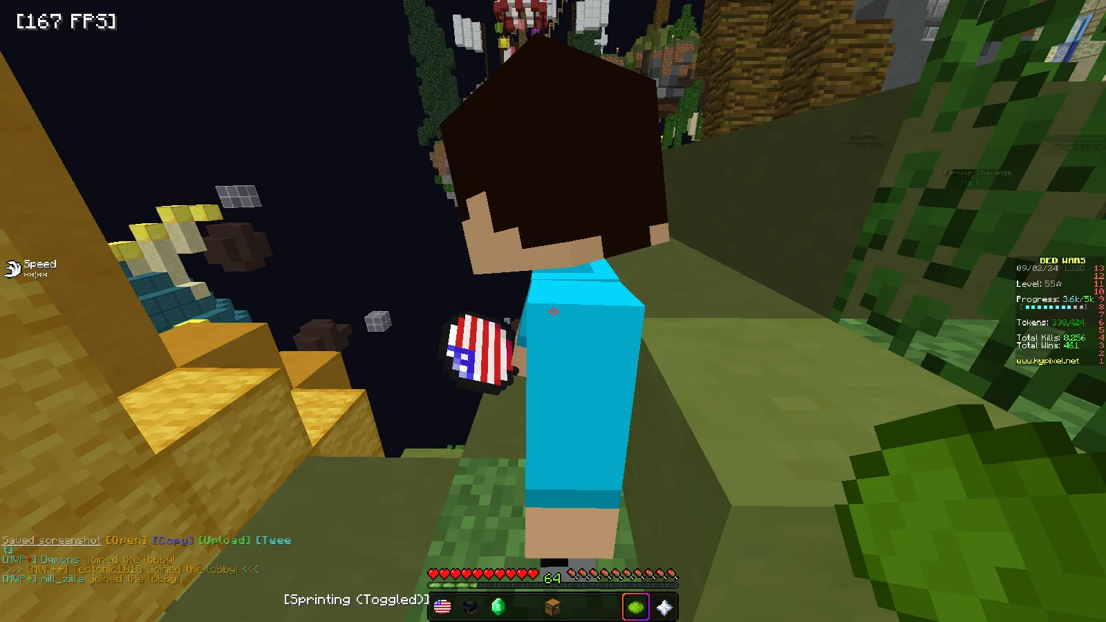 Игрок с компасом из ресурс-пака FlagPointers