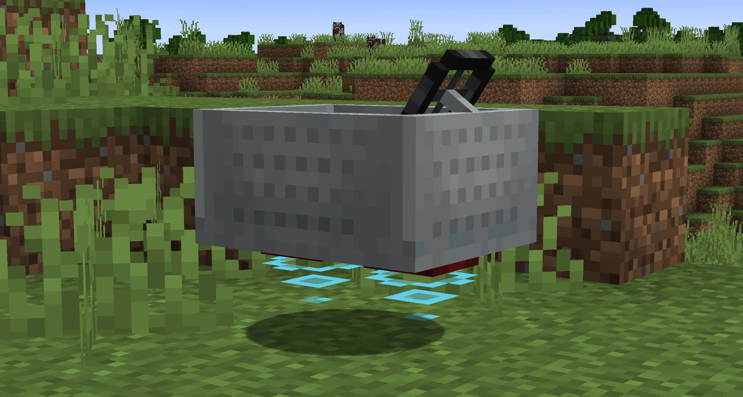 Летающий автомобиль в моде Minecraft: 2035 Edition