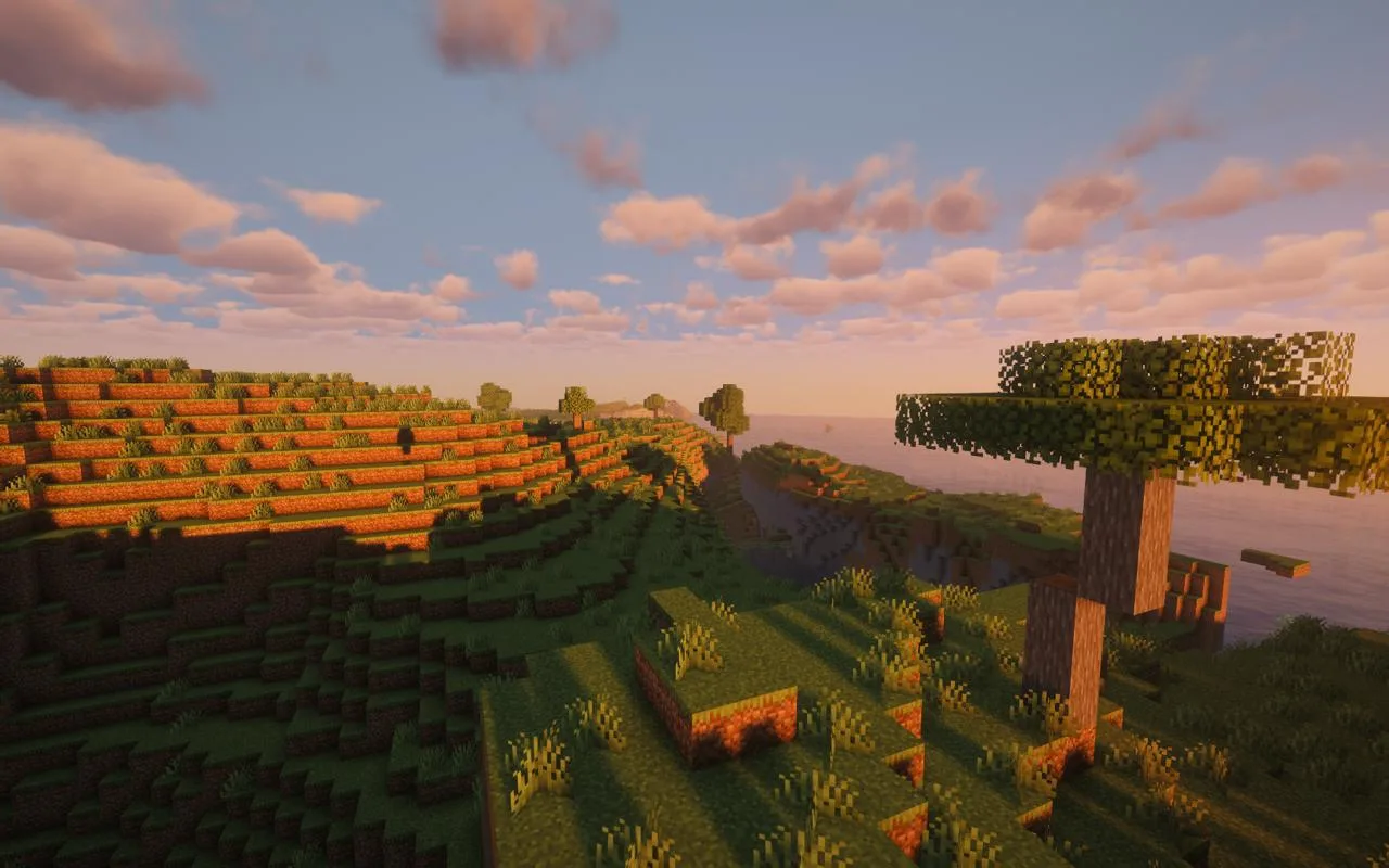 Шейдеры Lumina Unbound: теплый закат