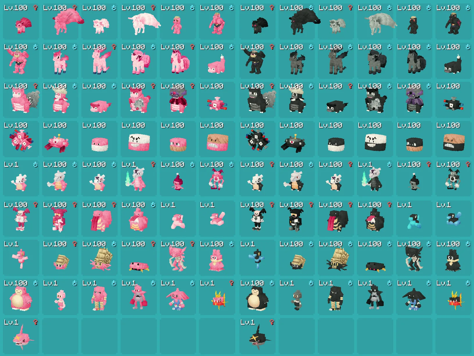 Скриншот обновления 4 для The Pinkan Pokémon Pack с 49 новыми покемонами.