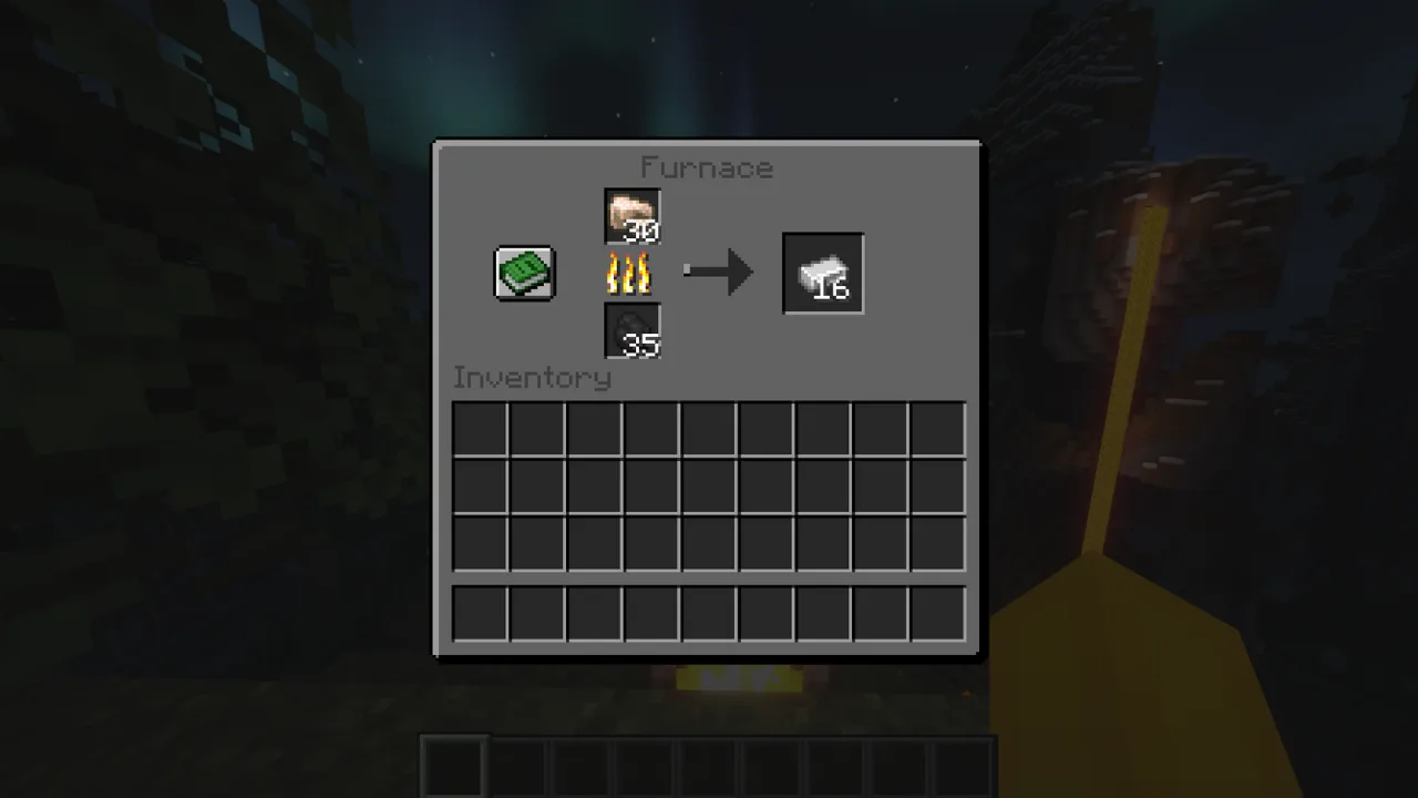 Печь в стиле Dark mode в Minecraft.