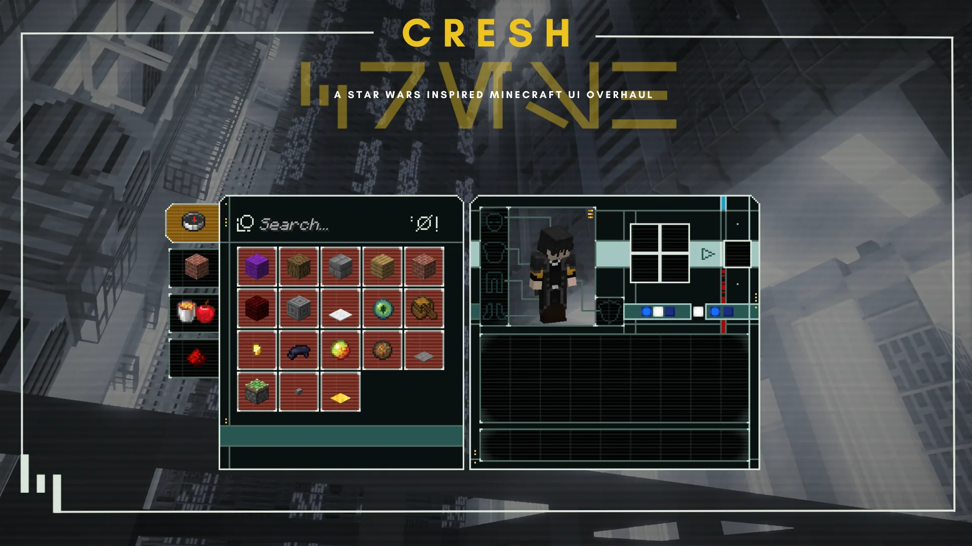 Интерфейс инвентаря выживания в стиле Star Wars из мода Cresh.