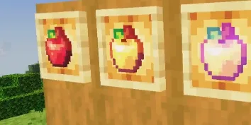 Милые яблоки в ресурс-паке для Minecraft