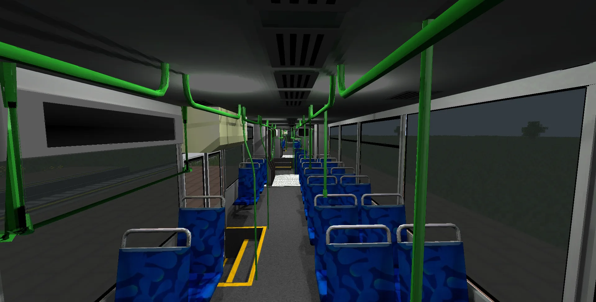 Интерьер первой секции трамвая Moderus Beta в [MTR4] Trampack Redux