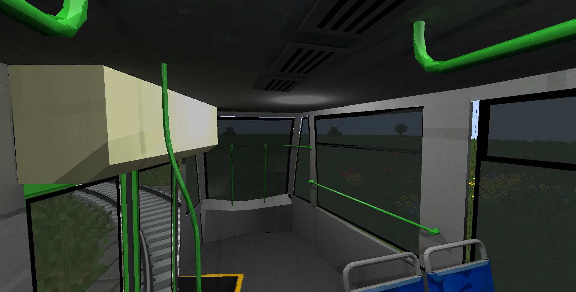 Интерьер третьей секции трамвая Moderus Beta в [MTR4] Trampack Redux