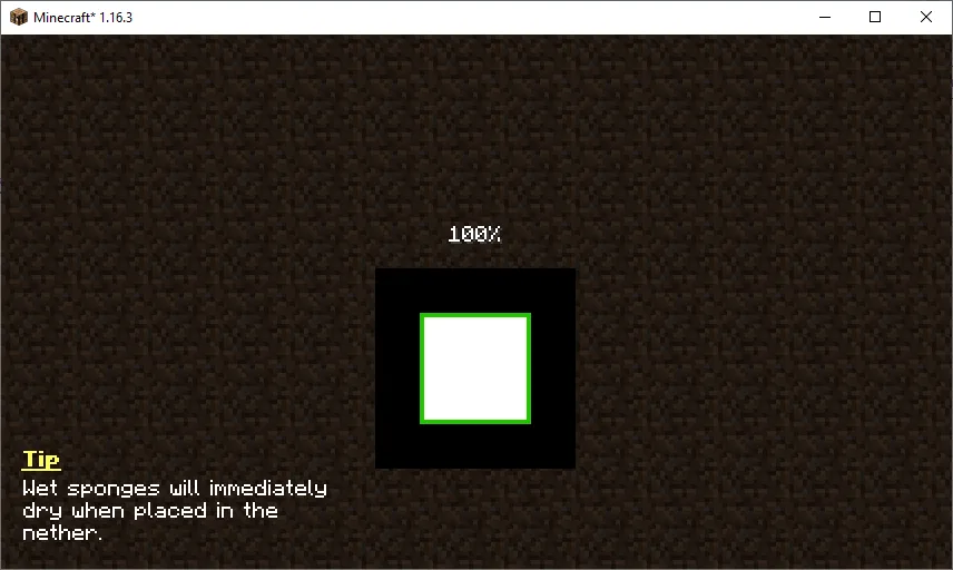 Пример оформления подсказки в Minecraft.