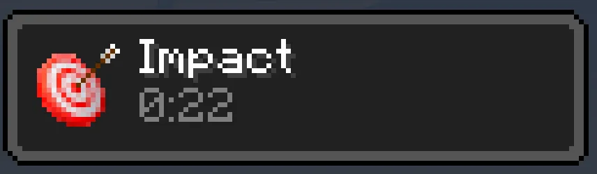 Скриншот с демонстрацией урона от снарядов в Minecraft.