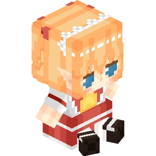 Изображение фумо-игрушки персонажа Sunny Milk в Minecraft.