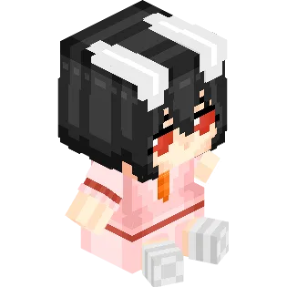 Пиксель-арт персонажа Tewi из проекта Fumo в Minecraft.