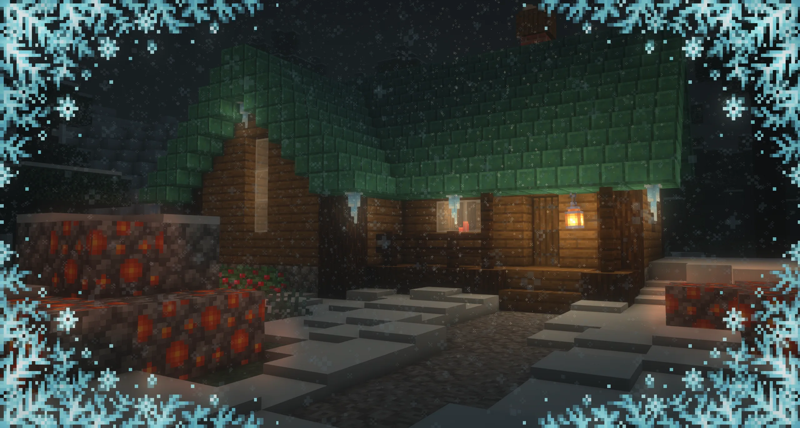 Уютный домик в зимнем стиле из мода Frostiful.