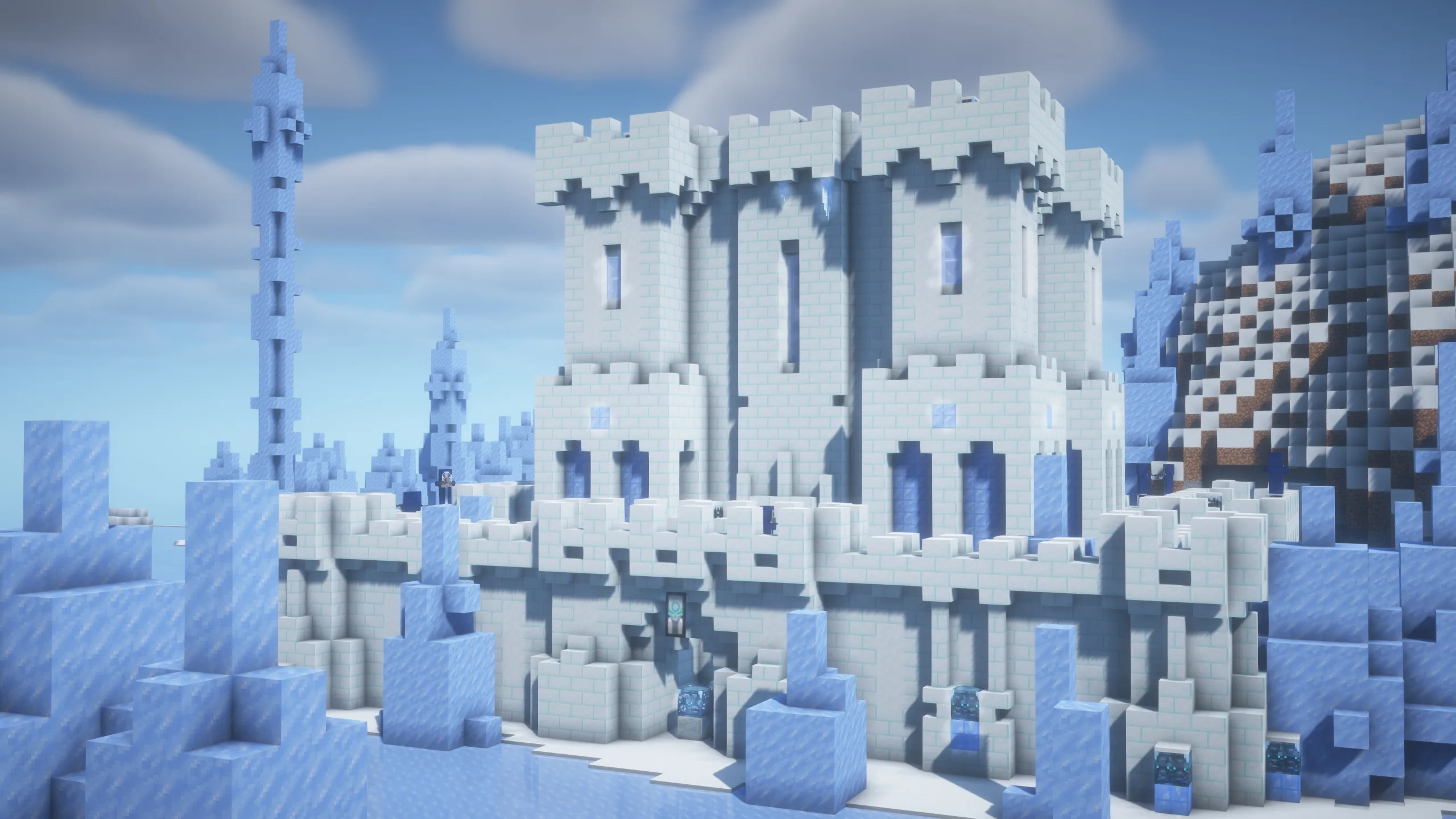 Замок Фростологера в стиле Frostiful, снятый с шейдерами BSL.