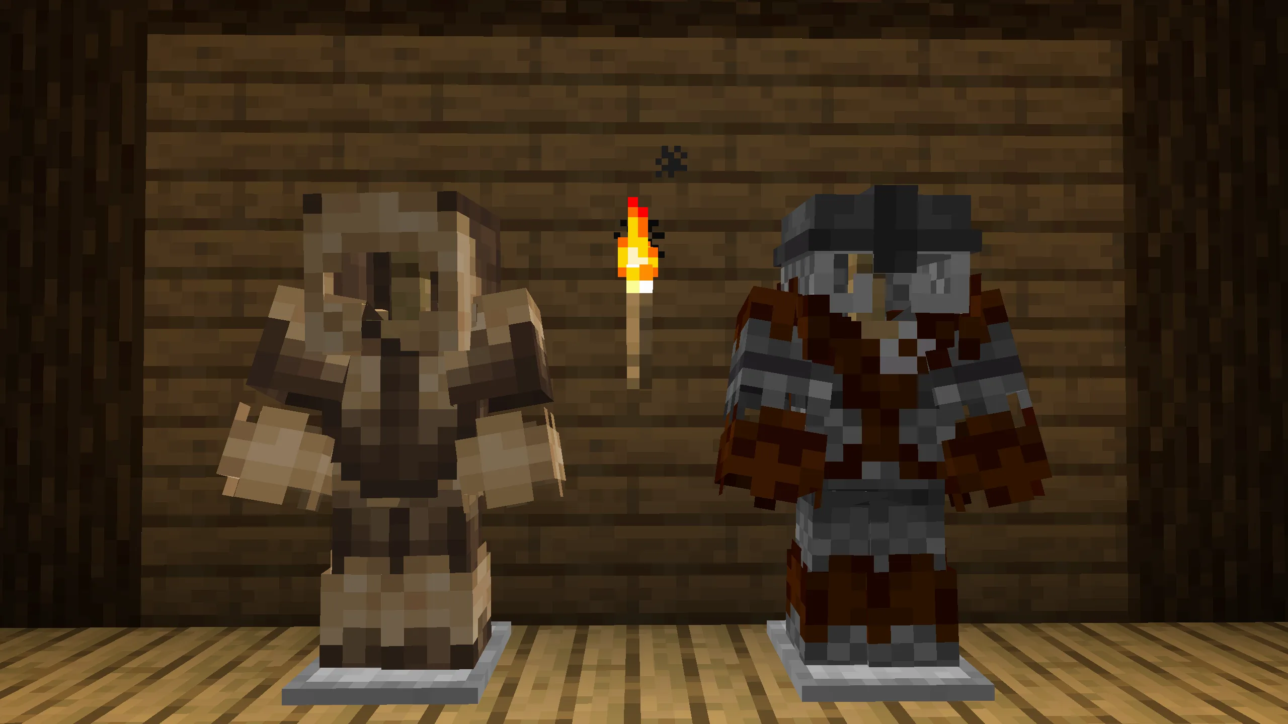 Два комплекта меховой брони из мода Frostiful.