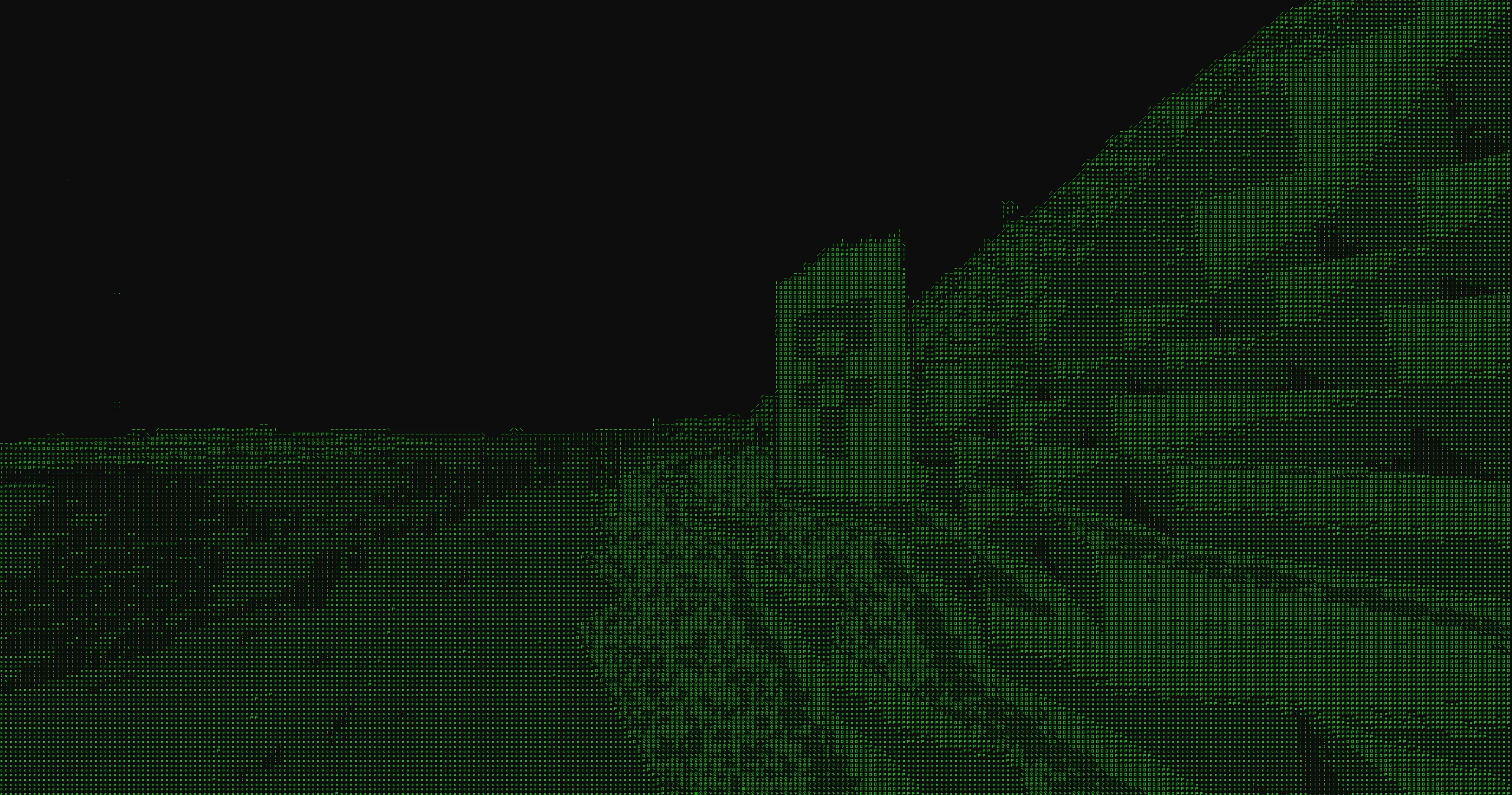 Пустынное святилище с профилем хакера, отображенное в ASCII-стиле.