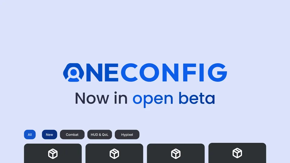 Интерфейс открытой бета-версии OneConfig.