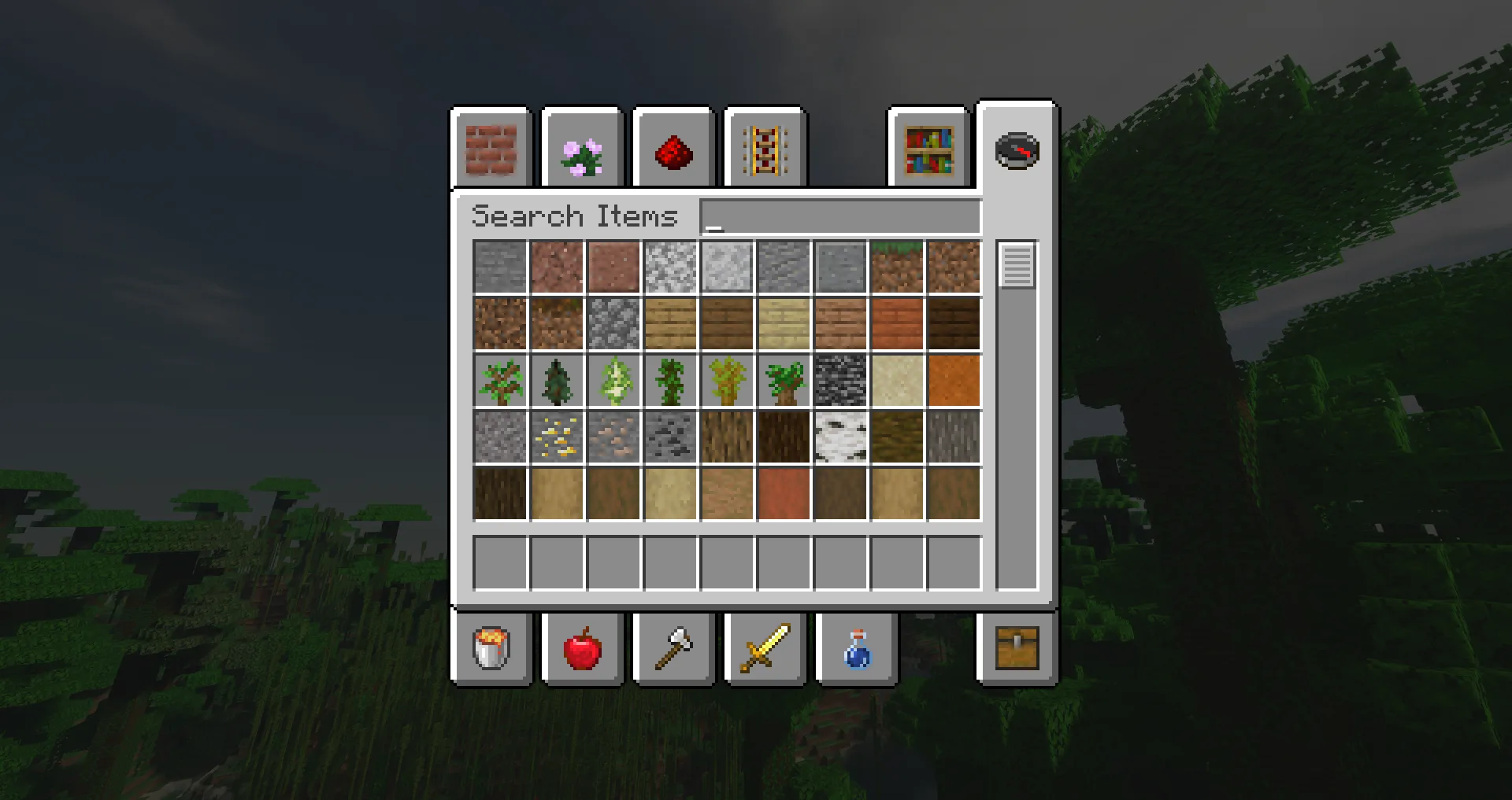 Вкладка поиска в Inventory Flat Pack