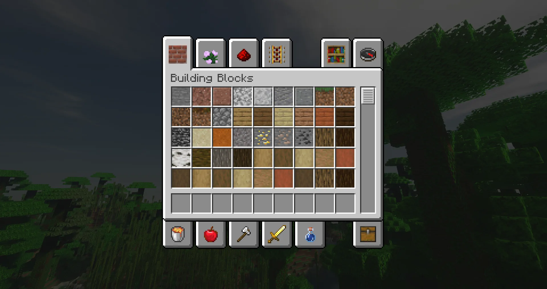 Строительные блоки в Inventory Flat Pack