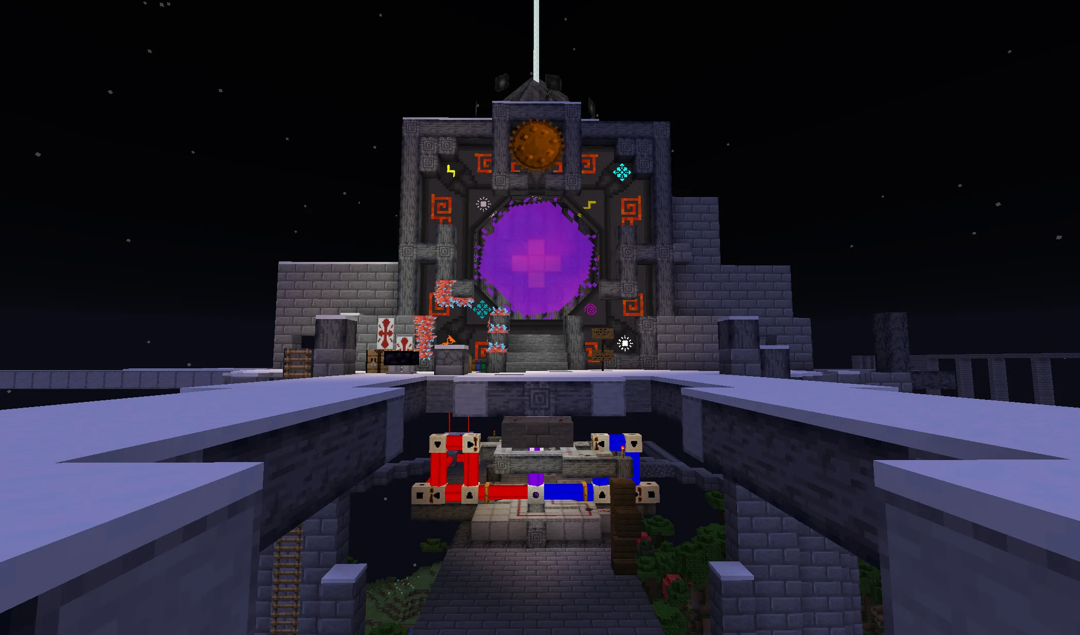 Большие врата для телепортации в моде Crossroads