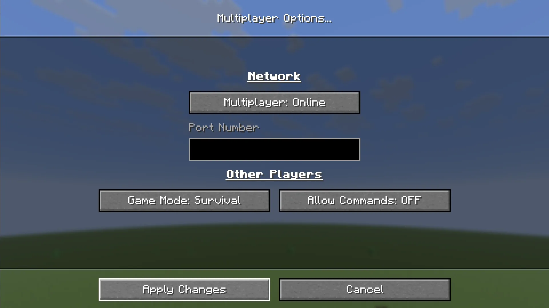 Настройки ванильного мультиплеера в моде Always Multiplayer