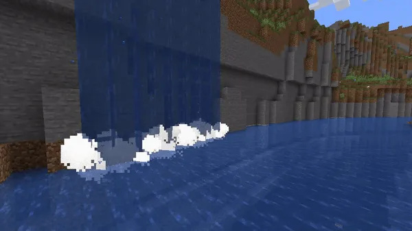 Арт с красивым всплеском воды и каскадным водопадом для проекта Particular.