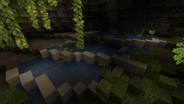 Брызги воды в Minecraft.