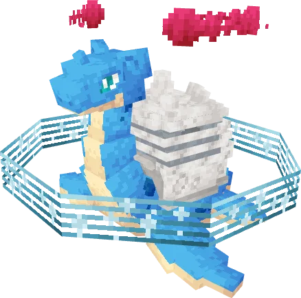 Гигантский Лапрас в стиле Gigantamax из мода Gmore Mons для Cobblemon.