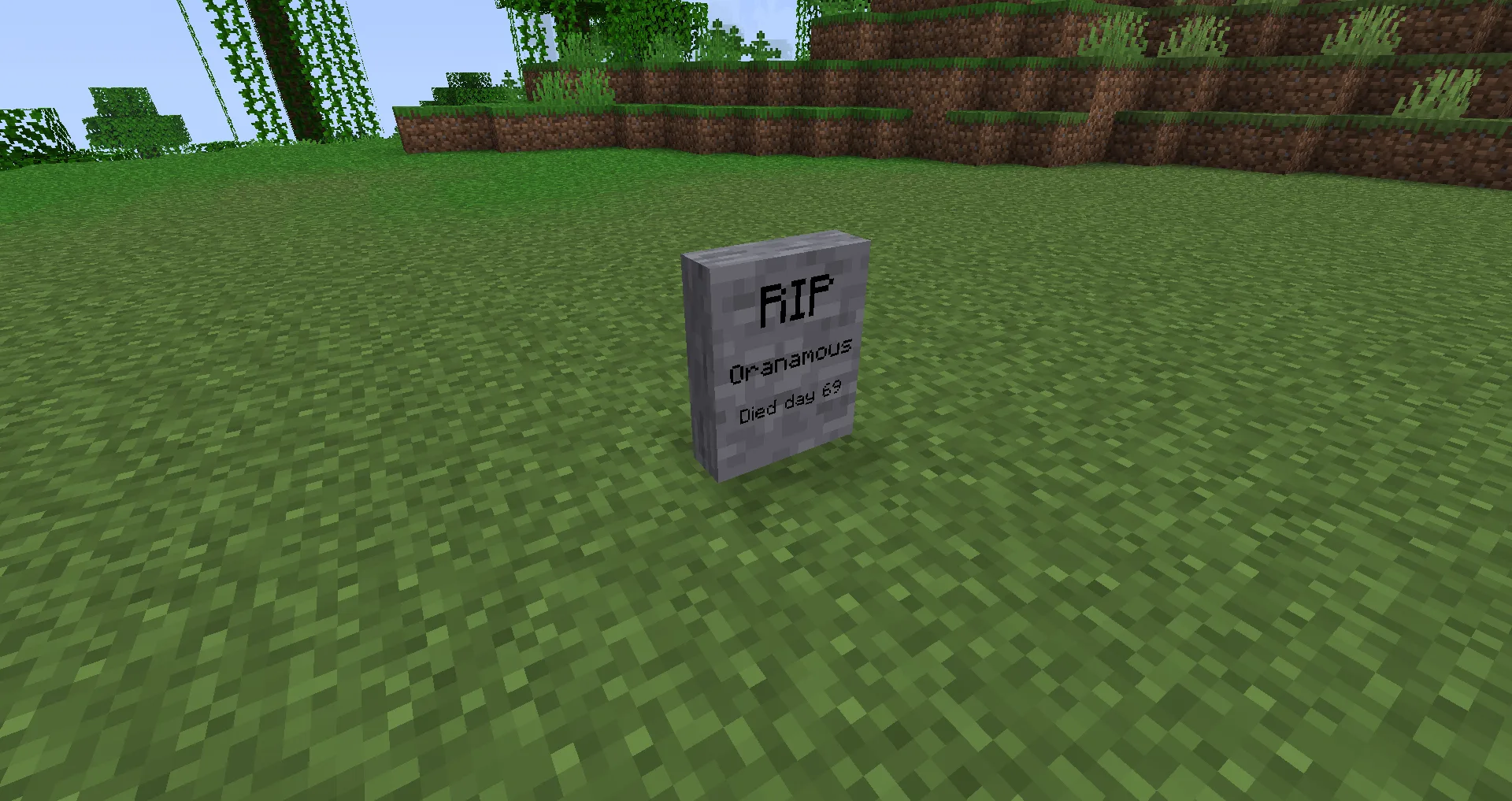 Каменное надгробие в моде Grave