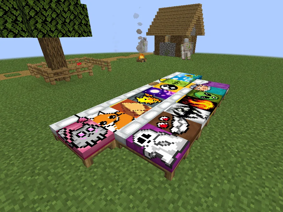 Презентация кроватей в Minecraft из Big Bed Pack [LERT]