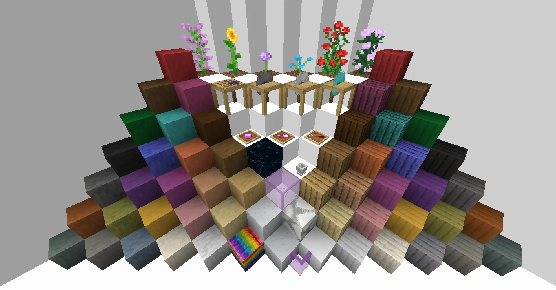 Все блоки из мода ManyIdeas Core в Minecraft.