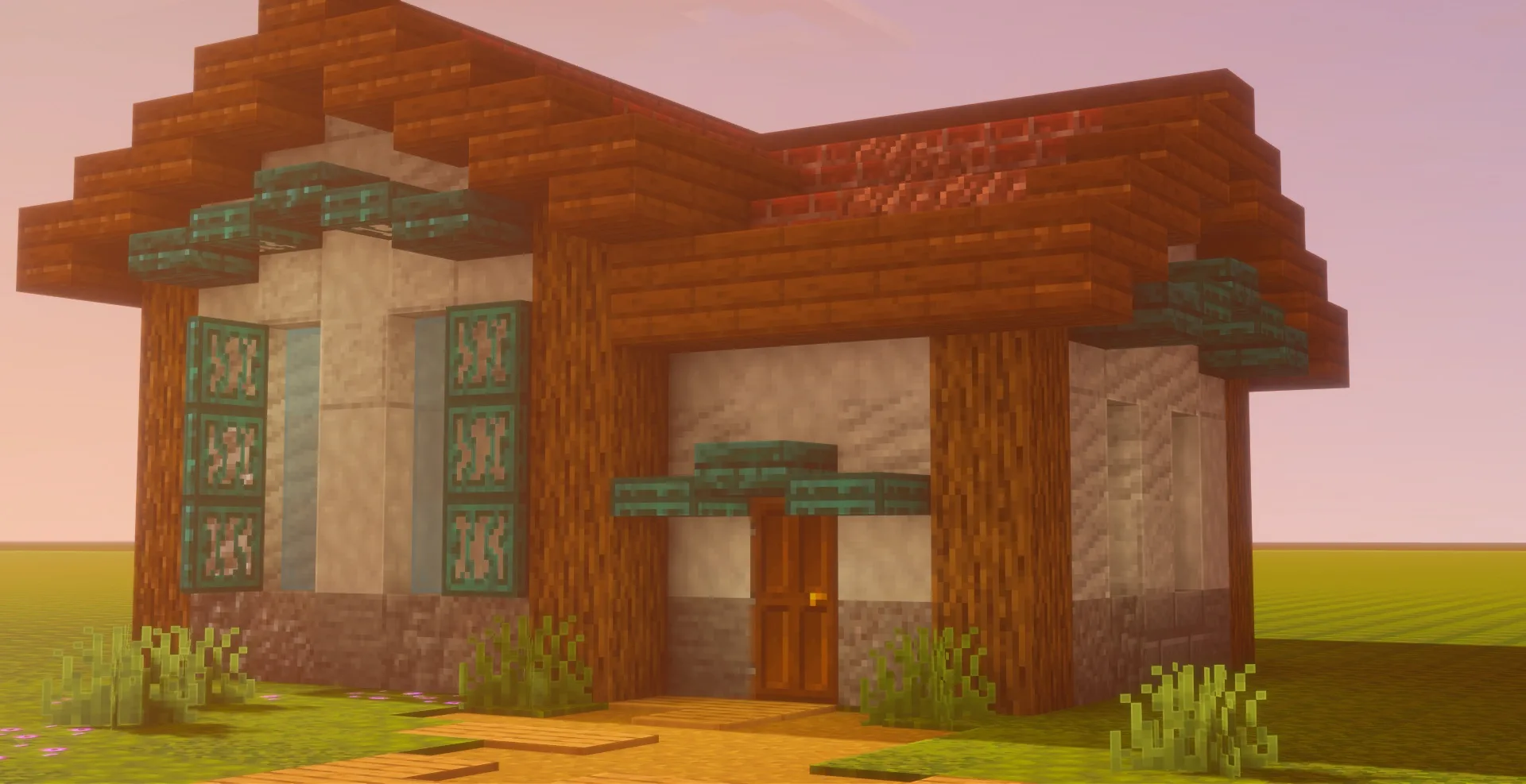 Ночной дом "NightBloom" в Minecraft.