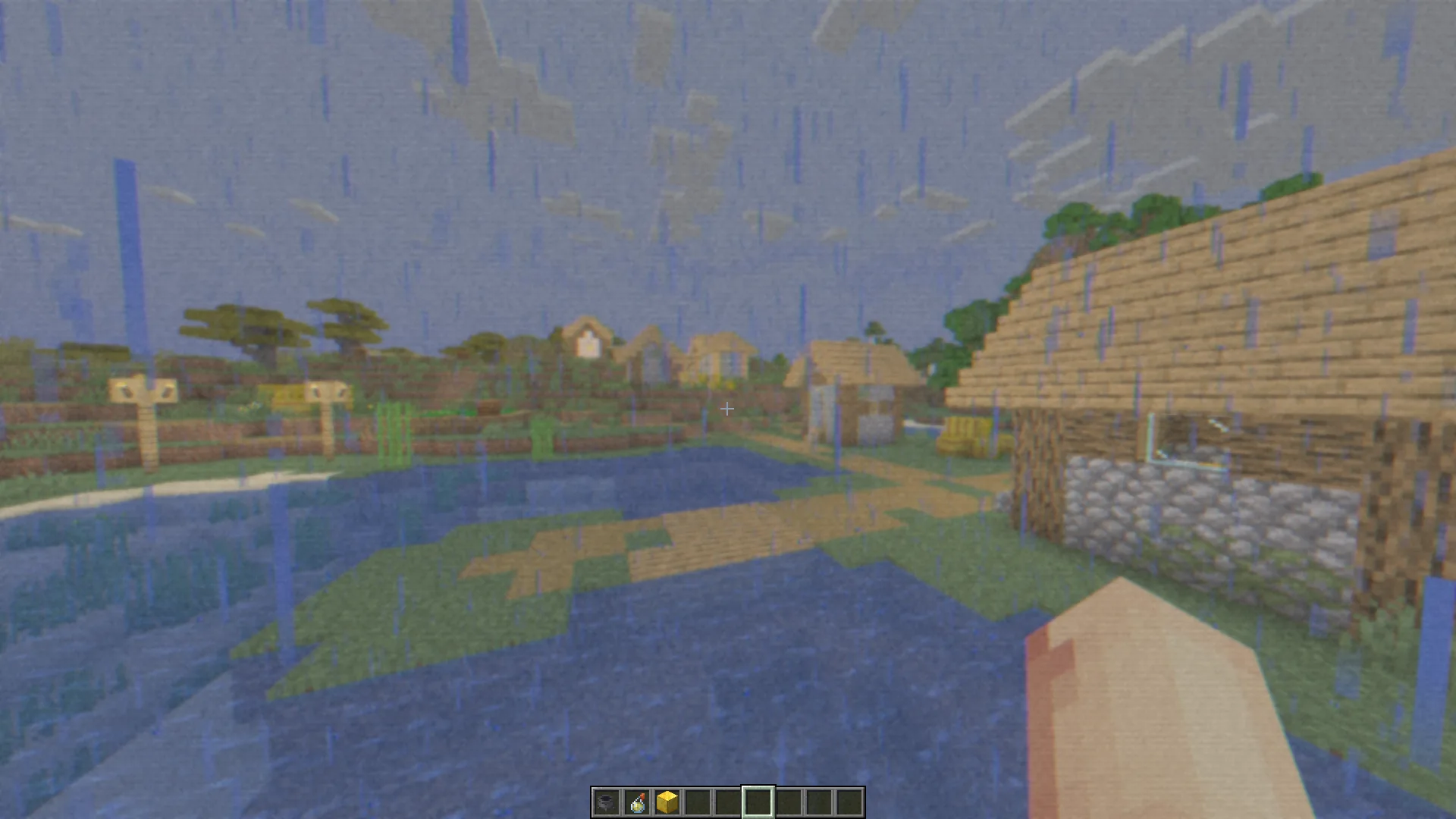 Деревня в стиле ретро в Minecraft.