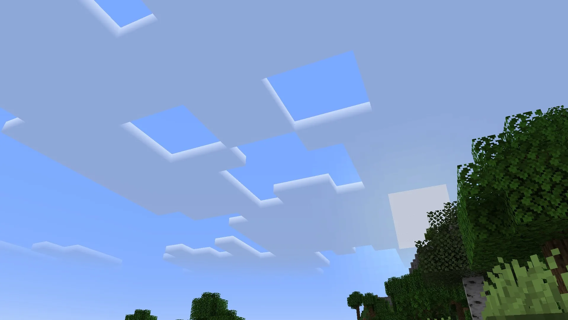 Крипер на фоне облаков Smooth Clouds днем