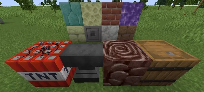 Примеры новых блоков в ресурс-паке Echonilla