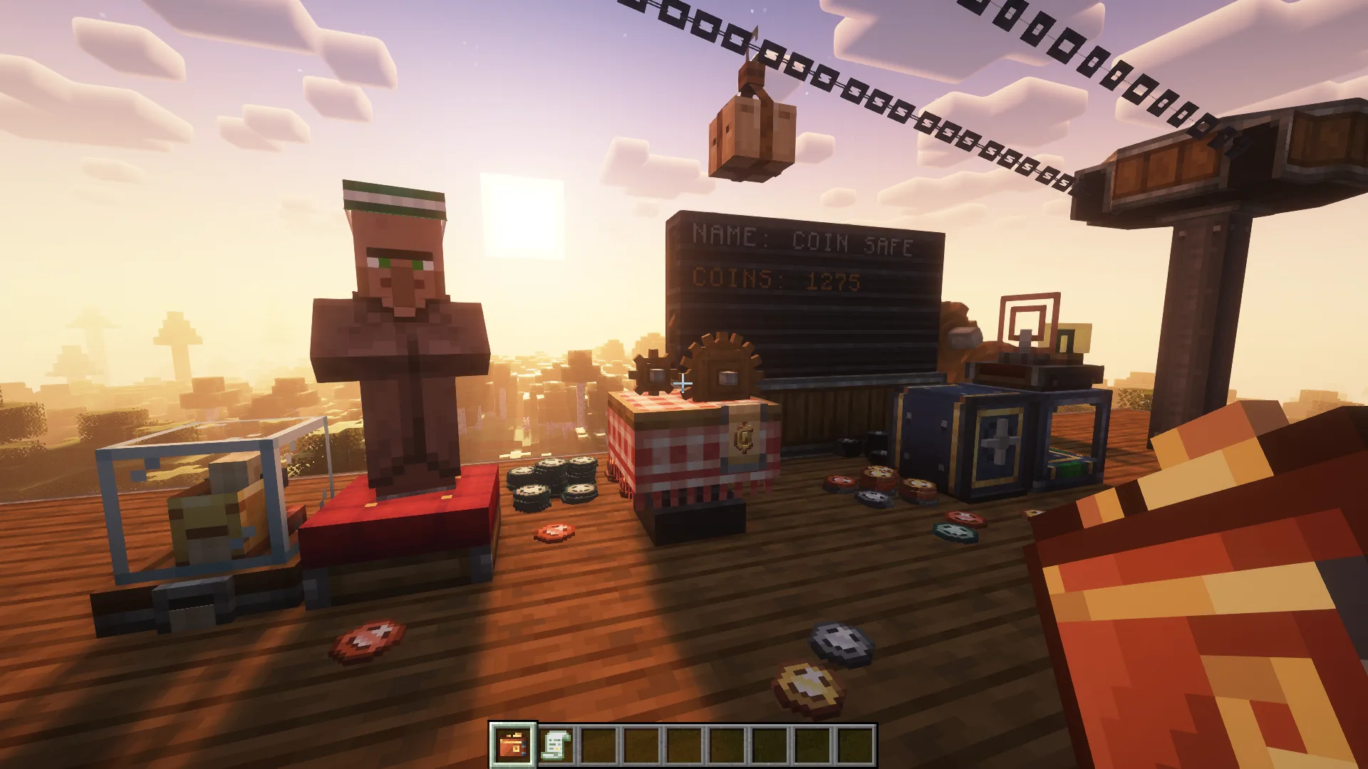 Интерфейс магазина из мода Create: Currency Shops с шейдерами Complementary