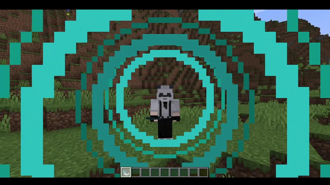 Скалк-рог в Minecraft: демонстрация дистанции атаки.