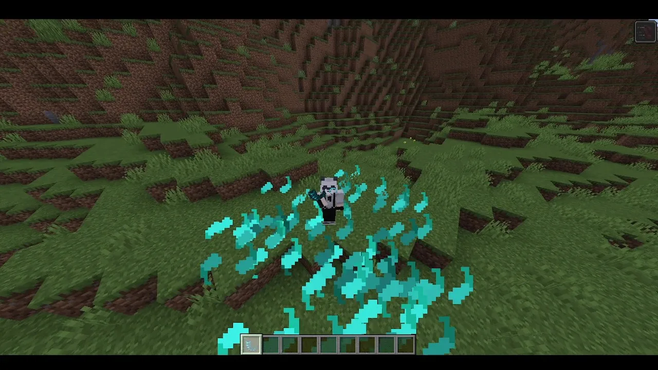 Зона с рогом скалка в Minecraft.