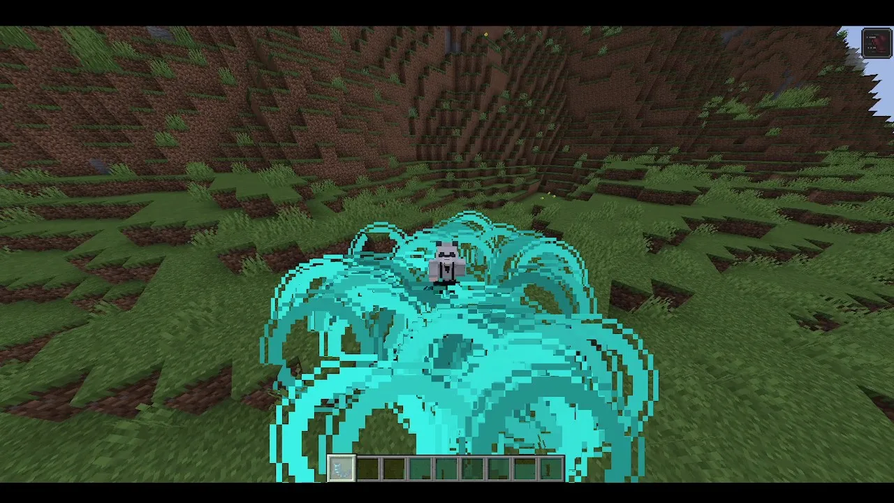 Зона со скалковым рогом в Minecraft.