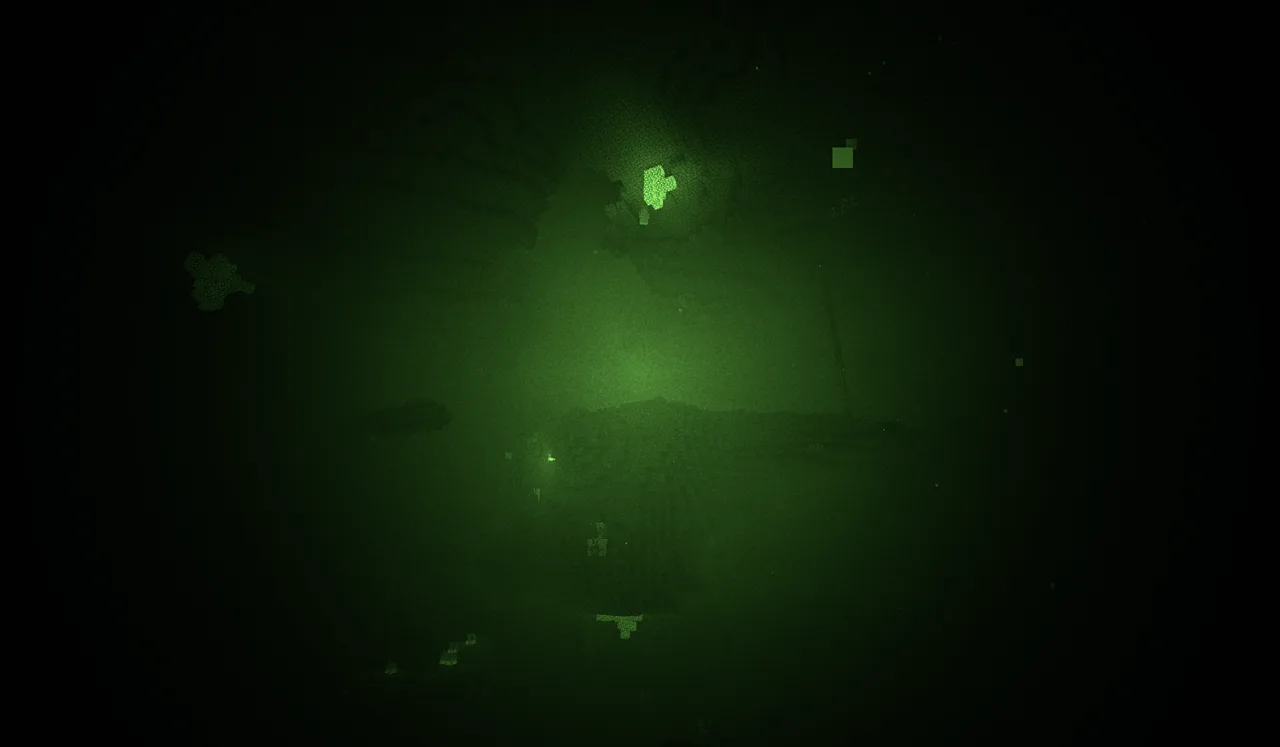 Loé's Night Vision: вид на Нижний мир с эффектом ночного зрения.