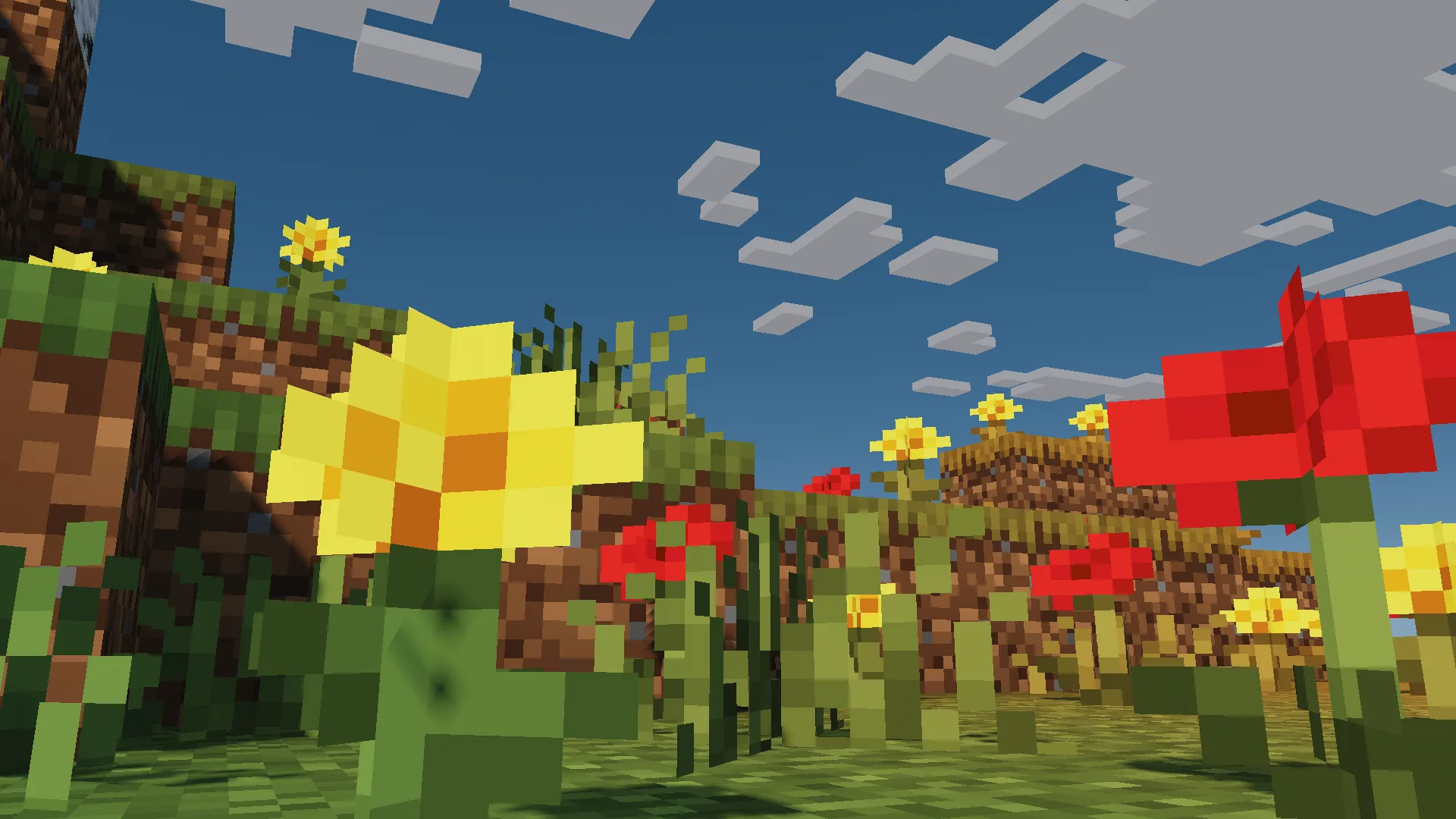 Измененный оттенок листвы в ресурс-паке Foliage tint