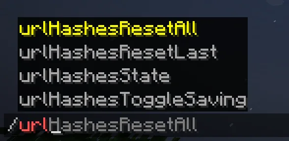 Список доступных команд мода Remember Url Hashes