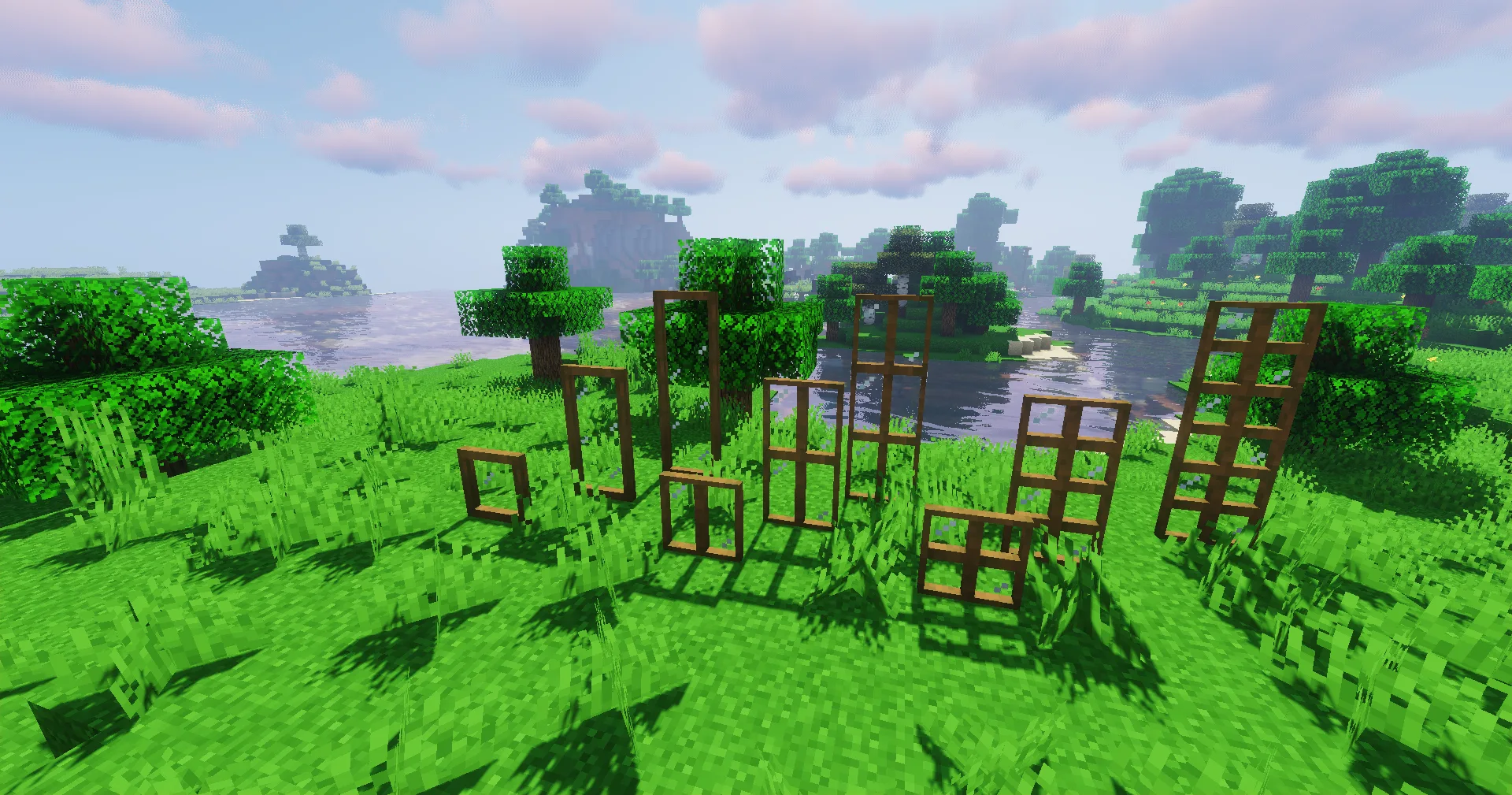 Открывающееся окно из мода Macaw's Windows в Minecraft.