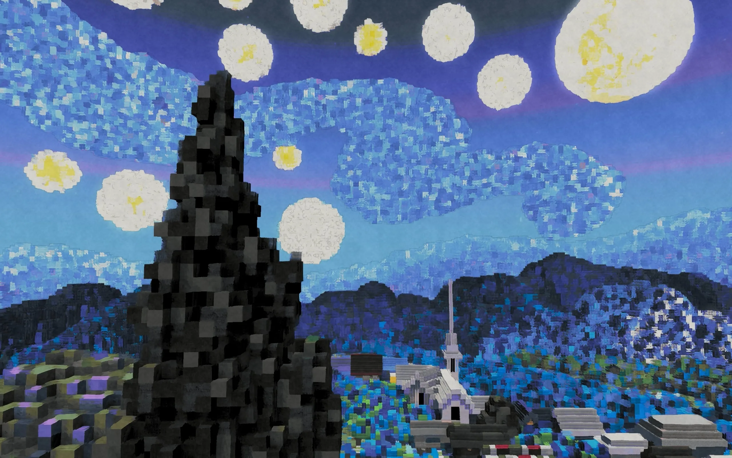 Звездная ночь в шейдерах PaintBound