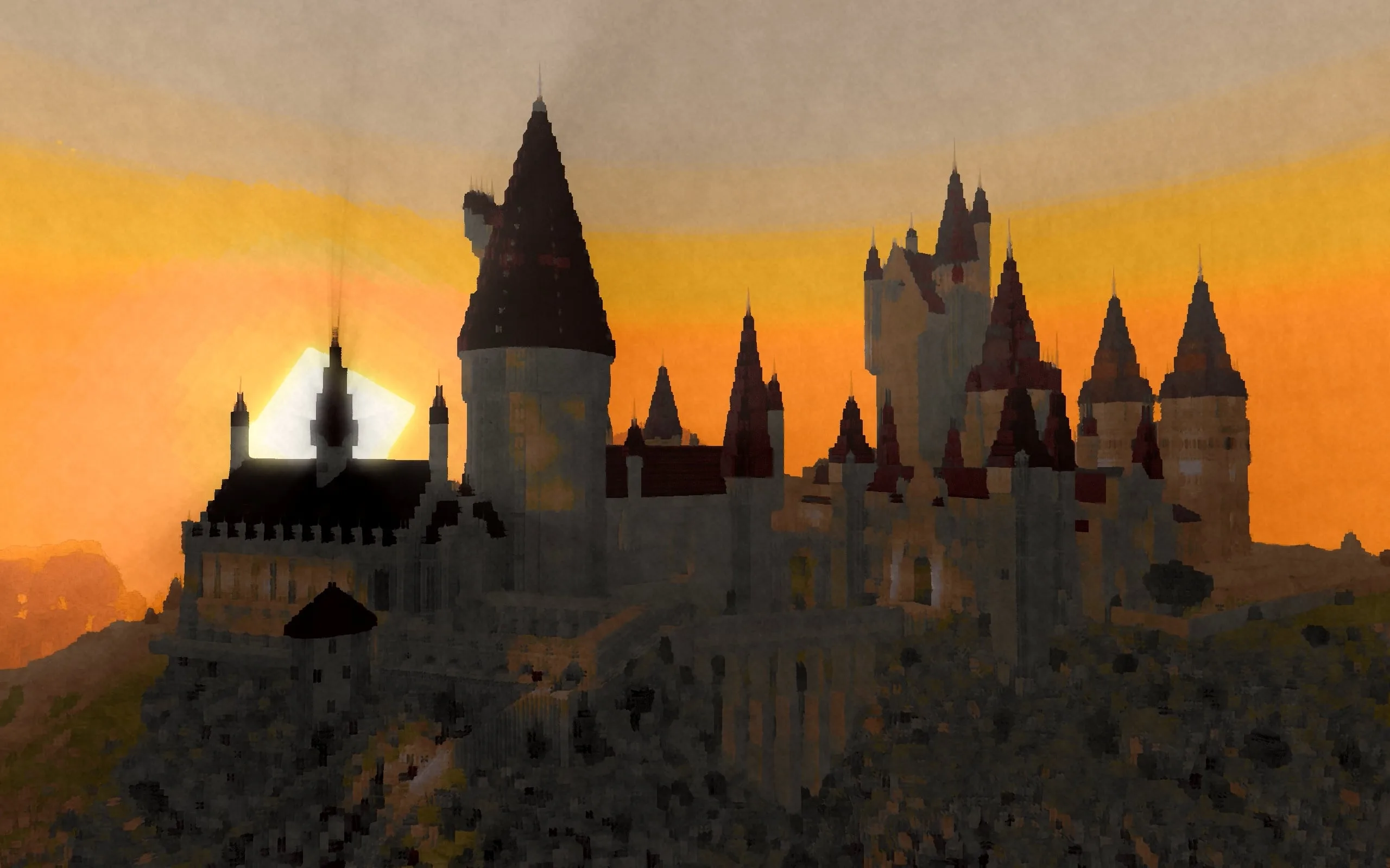 Замок Хогвартс в шейдерах PaintBound