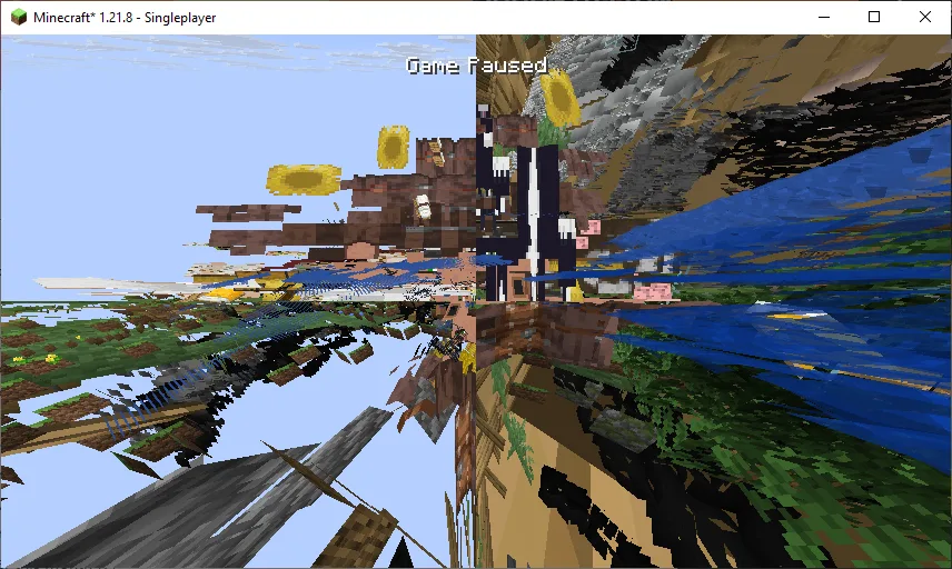 Деревня с шейдером.